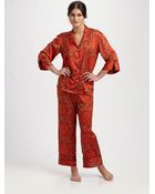Natori Lotus Brocade Pajamas - Lyst