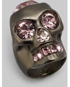 Alexander McQueen Heart Skull Ring - Lyst