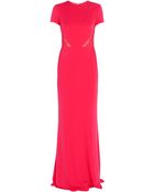 Elie Saab Jersey Lace Insert Gown - Lyst