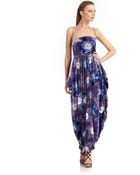 Giorgio Armani Velvet Floral Gown - Lyst