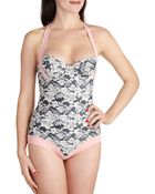 ModCloth A Lace To Call Your Own One Piece - Lyst