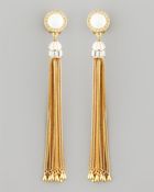 Rachel Zoe Tassel Post Earrings White - Lyst