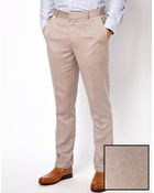 Asos Slim Fit Oxford Smart Trousers - Lyst