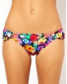Asos Floral Ruffle Bikini Hipster Pant - Lyst