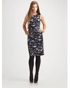 MICHAEL Michael Kors Printed Sheath Dress - Lyst