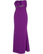 Notte By Marchesa Strapless Crepe Gown - Lyst