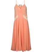 Vanessa Bruno Silk Georgette Dress - Lyst