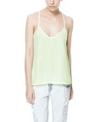Zara Strappy Tank Top - Lyst