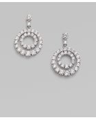 Adriana Orsini Double Circle Drop Earrings - Lyst