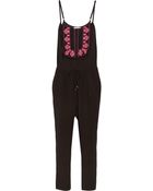 Alice By Temperley Gisel Embroidered Crepe Jumpsuit - Lyst