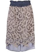 Carven Lace Pencil Skirt - Lyst