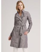 Burberry Brit Double Breasted Taffeta Trench Coat - Lyst