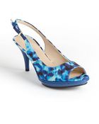 Nine West Sharina Slingback Platform Pumps - Lyst