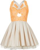 Topshop Tan Dress By Jones and Jones - Lyst