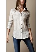Burberry Brit Check Cotton blend Shirt - Lyst