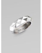 Elizabeth And James Sterling Silver Geodesic Ring - Lyst