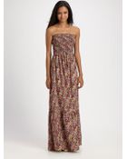 Parker Silk Floralprint Maxi Dress - Lyst