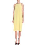 Tibi Solid Silk Halter Dress - Lyst