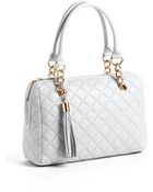 Calvin Klein Quilted Leather Satchel - Lyst