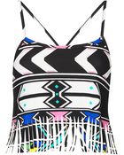 Topshop Fringe Aztec Bralet - Lyst