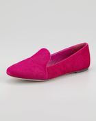 B Brian Atwood Claudelle Calf Hair Smoking Slipper - Lyst