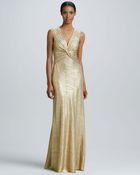 David Meister Sleeveless V-Neck Gown - Lyst