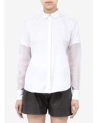 Prabal Gurung Poplin and Organza Shirt - Lyst