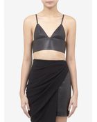T By Alexander Wang Leather Triangle Tank Top - Lyst