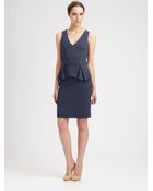 Trina Turk Ponte Peplum Dress - Lyst
