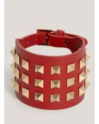 Valentino Rockstud Leather Bracelet - Lyst