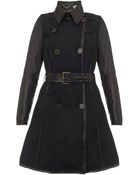 Barbour Zinmia Leather Trench Coat - Lyst