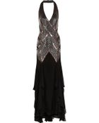 Roberto Cavalli Embellished Silk Chiffon Gown - Lyst