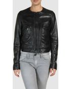 Calvin Klein Leather Outerwear - Lyst