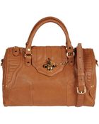 Velvetine Medium Leather Bag - Lyst