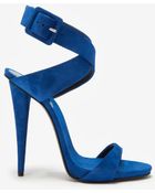 Giuseppe Zanotti Ankle Wrap Suede Sandal - Lyst