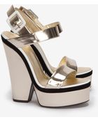 Giuseppe Zanotti Mirrored Platform Sandal - Lyst