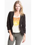 Gibson Collarless Linen Blazer - Lyst