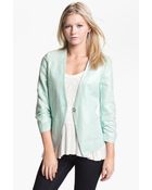 Gibson Collarless Linen Blazer - Lyst