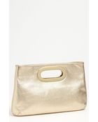 MICHAEL Michael Kors Berkley Metallic Clutch - Lyst
