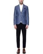 Zara Chambray Blazer with Elbow Patches - Lyst