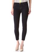 J Brand Mid Rise Capri Jeans - Ink - Lyst