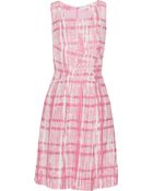 Oscar de la Renta Plaid Jacquard Dress - Lyst