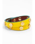 Tory Burch Logo Double Wrap Bracelet - Lyst