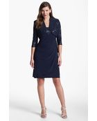 Alex Evenings Sequin Trim Dress Bolero Petite - Lyst
