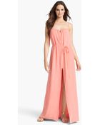 French Connection Chelsea Silk Maxi Dress - Lyst