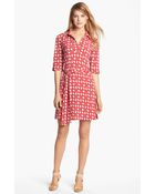 Laundry By Shelli Segal Print Jersey Shirtdress - Lyst