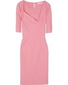 Oscar de la Renta Pleated Stretch Woolblend Dress - Lyst