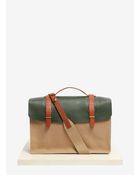 Seventy Eight Percent Schults Leatherandcanvas Satchel - Lyst