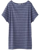 Uniqlo Cotton Striped Short Sleeve Tunic - Lyst