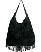 Asos Leather Fringe Hobo Bag - Lyst